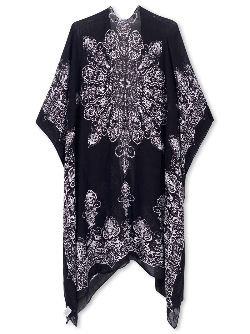 Breezy Lane Black Kimonos for Women Beach Cover Up Summer Kimono Cardigans Bohemian Clothes - Image 5